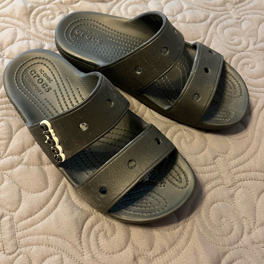 CROCS Black Slide Sandals